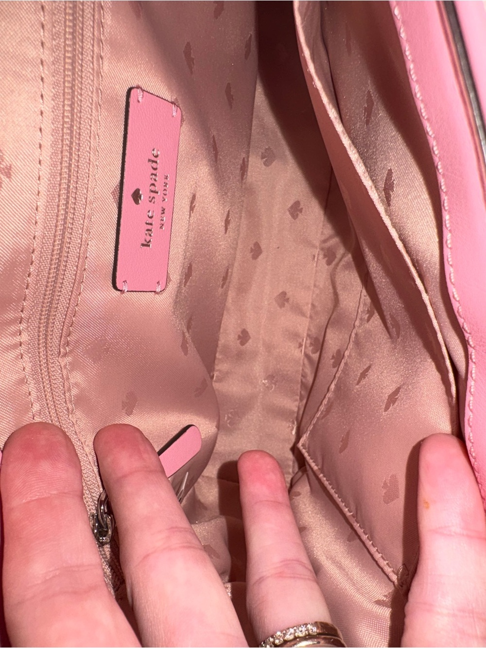 kate spade Pink Tweed Shoulder Bag with Chain Strap and Top Handle - Picture 6 of 13